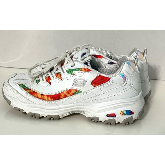 Skechers Shoes - Skechers D'Lites Wide Fit Leather Athletic Shoes Sneakers Womens Size 8
